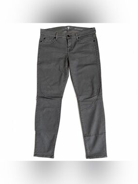 7 For All Mankind Guenevere Gray Stretch Jeans Size 30